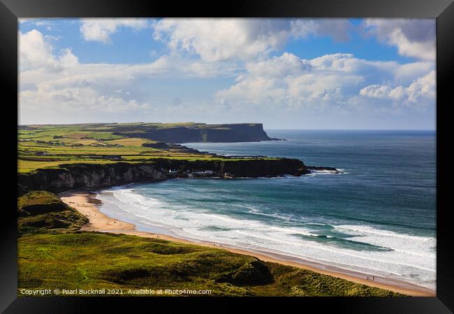 North Antrim Coastline Northern Ireland Framed Print by Pearl Bucknall