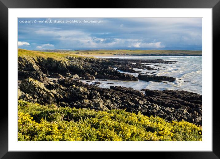 Rocky Coast near Aberffraw Anglesey Framed Mounted Print by Pearl Bucknall