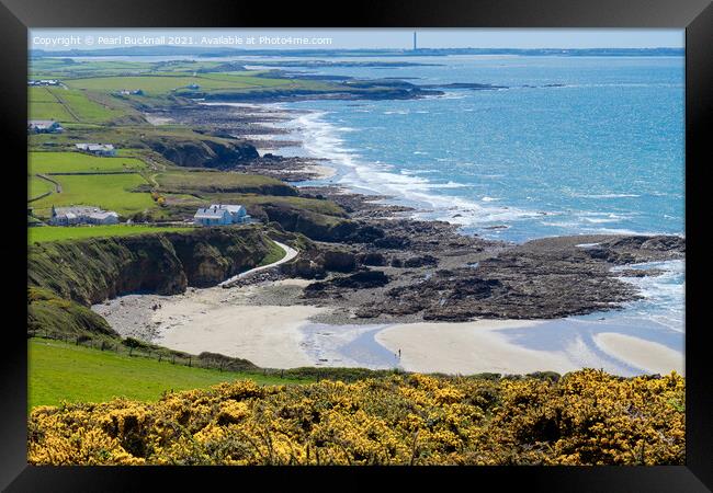 Overlooking Church Bay Anglesey Framed Print by Pearl Bucknall