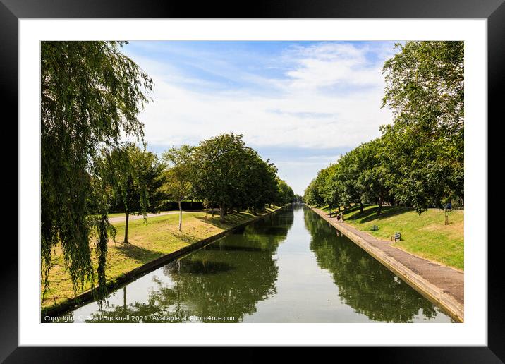 Royal Military Canal Hythe Kent Framed Mounted Print by Pearl Bucknall