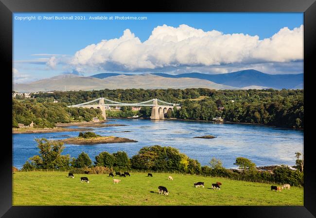 Scenic Menai Strait Anglesey North Wales Framed Print by Pearl Bucknall