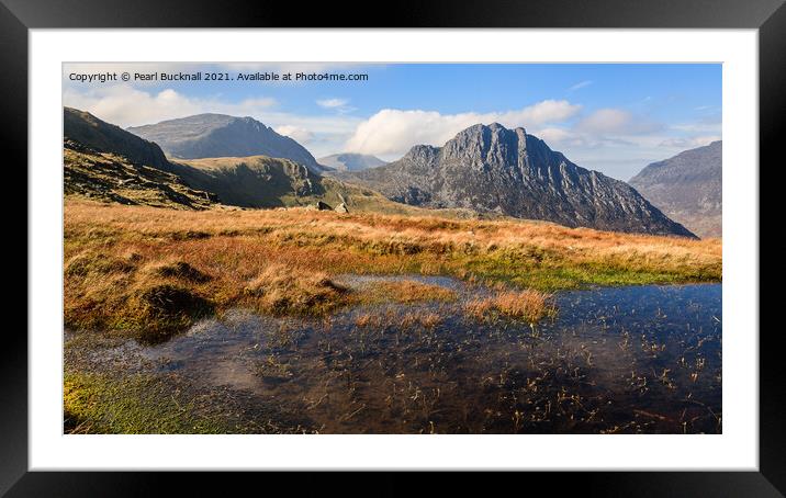 Snowdonia Uplands and Tryfan Wales Framed Mounted Print by Pearl Bucknall