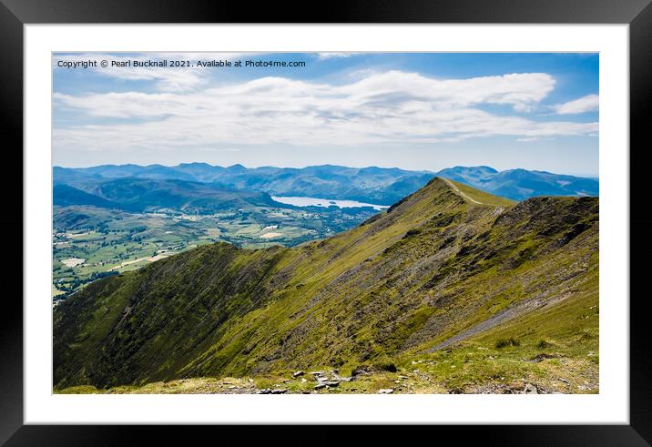 Blencathra Mountain in Lake District Framed Mounted Print by Pearl Bucknall