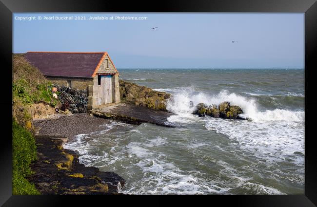Moelfre Old Boathouse Anglesey Framed Print by Pearl Bucknall