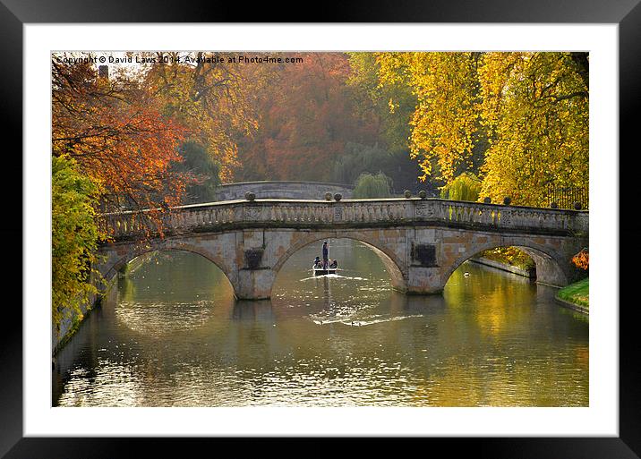 Punting on the Cam Framed Mounted Print by David Laws