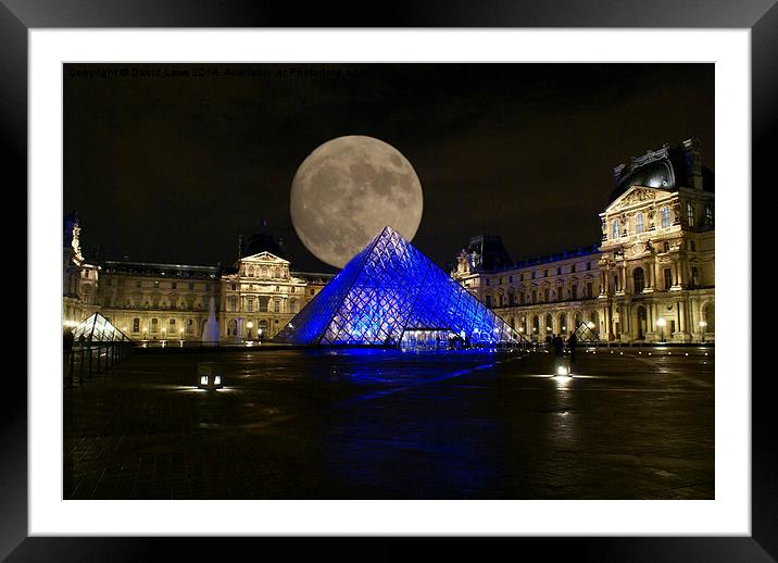 Lune et Louvre Framed Mounted Print by David Laws
