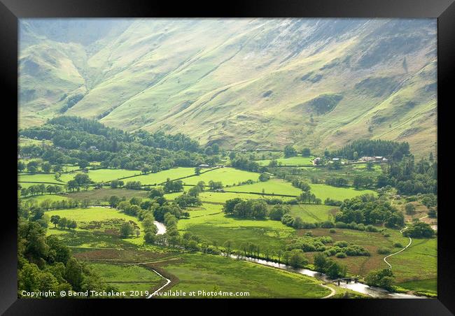 Borrowdale, Cat Bells Fell, Lake District, England Framed Print by Bernd Tschakert