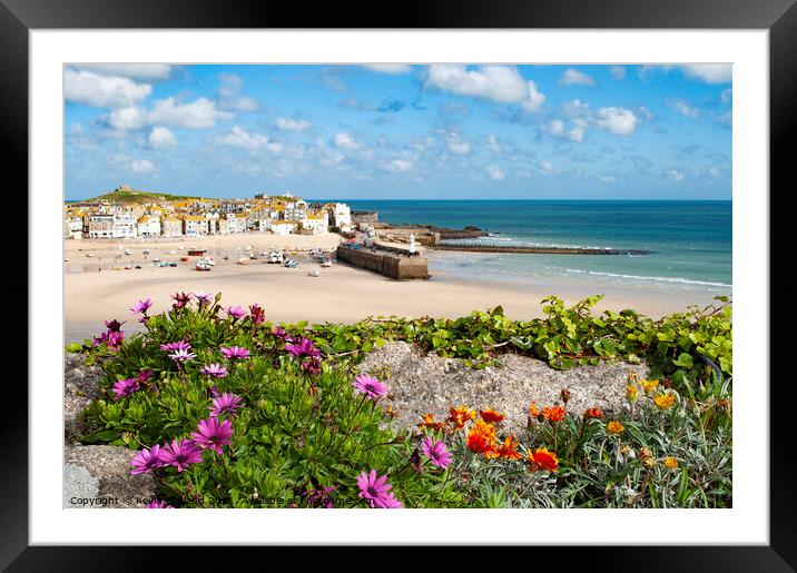 st ives view cornwall Framed Mounted Print by Kevin Britland