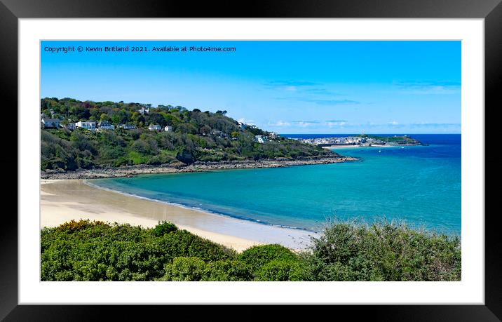 Carbis bay beach cornwall Framed Mounted Print by Kevin Britland