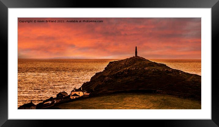 Cornish sunset Framed Mounted Print by Kevin Britland