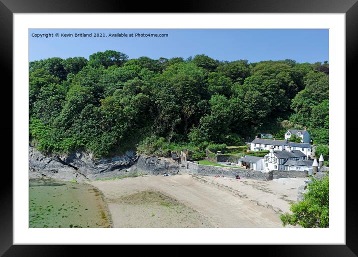 readymoney cove cornwall Framed Mounted Print by Kevin Britland