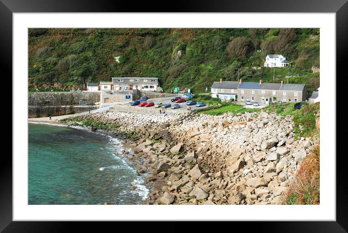 lamorna cove cornwall Framed Mounted Print by Kevin Britland