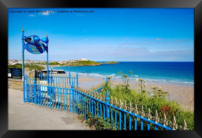 tolcarne beach newquay Framed Print by Kevin Britland