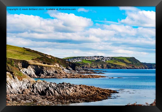 Polridmouth cove cornwall Framed Print by Kevin Britland