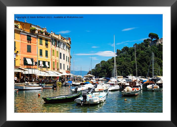 Portofino italy Framed Mounted Print by Kevin Britland