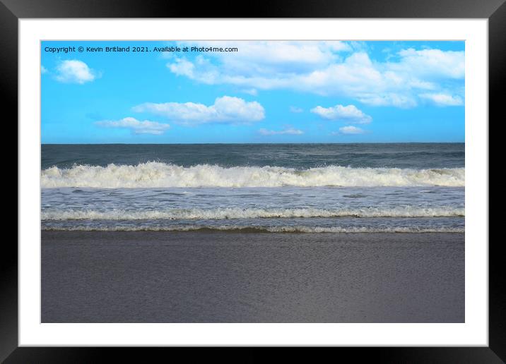 Perranporth beach cornwall Framed Mounted Print by Kevin Britland