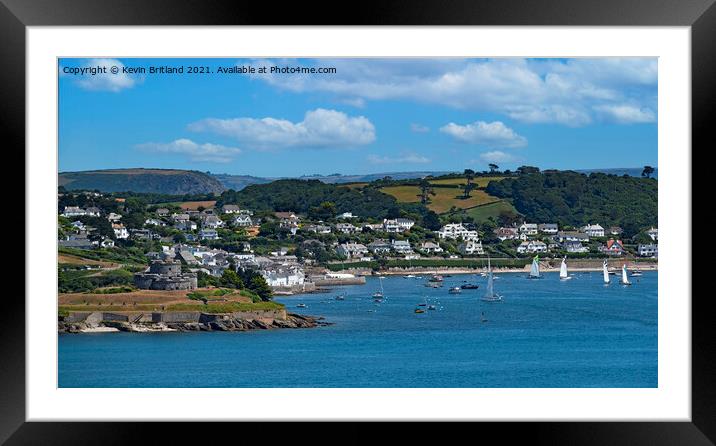 St mawes view Cornwall Framed Mounted Print by Kevin Britland