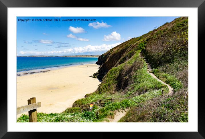 Carbis bay Cornwall Framed Mounted Print by Kevin Britland