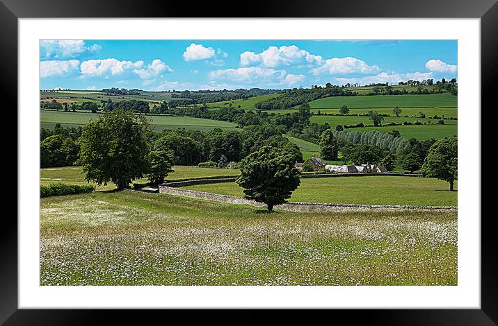 Cotswolds countryside Framed Mounted Print by Kevin Britland