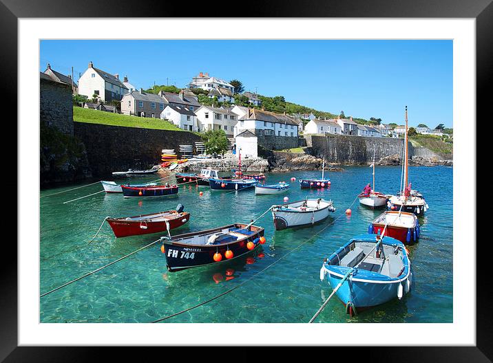 coverack cornwall Framed Mounted Print by Kevin Britland