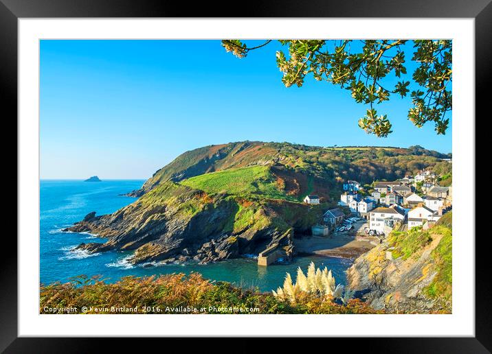 portloe cornwall Framed Mounted Print by Kevin Britland