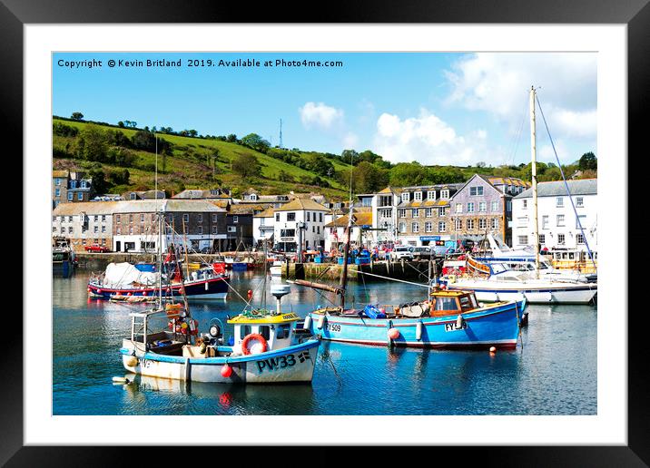 mevagissey cornwall Framed Mounted Print by Kevin Britland