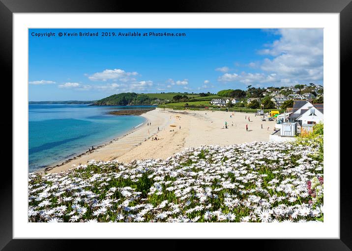  gyllyngvase beach falmouth, cornwall, Framed Mounted Print by Kevin Britland