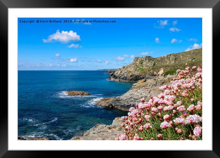 cornish coastline Framed Mounted Print by Kevin Britland