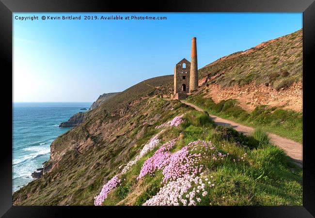 old tin mine cornwall Framed Print by Kevin Britland