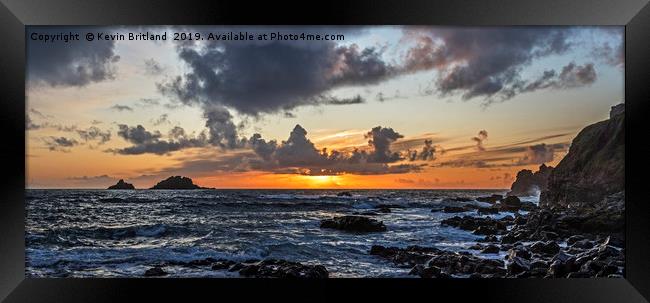 Coastal Sunset Cornwall Framed Print by Kevin Britland