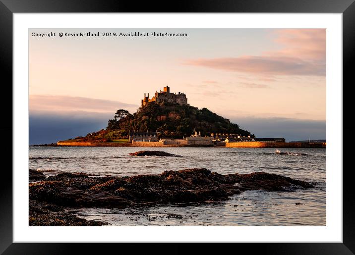 st michaels mount cornwall Framed Mounted Print by Kevin Britland