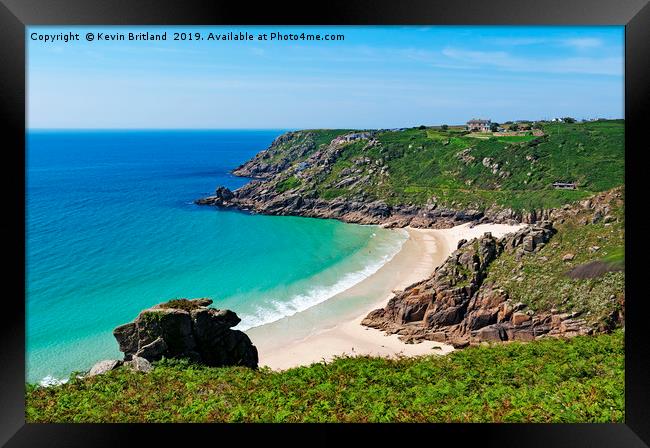 porthcurno cornwall Framed Print by Kevin Britland