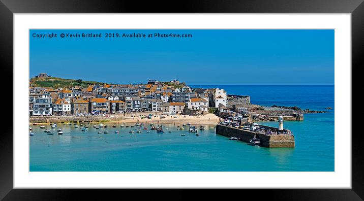 st ives harbour cornwall Framed Mounted Print by Kevin Britland