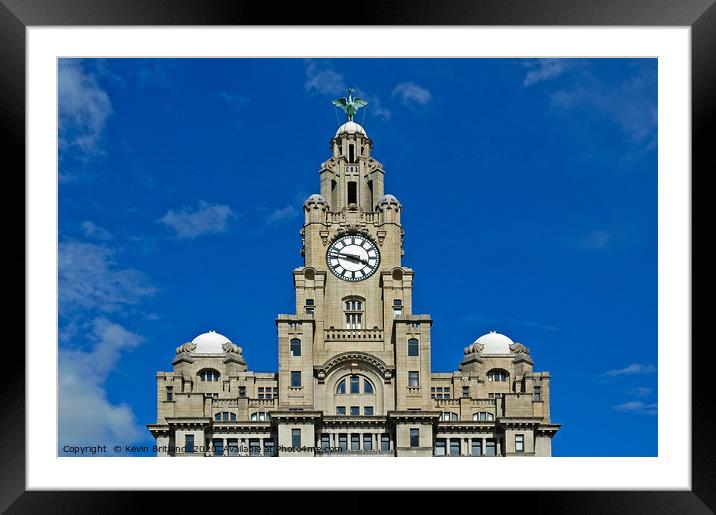The famous Royal Liver building, Liverpool Framed Mounted Print by Kevin Britland