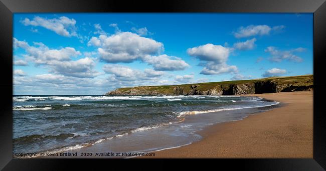 holywell bay cornwall Framed Print by Kevin Britland