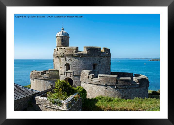st mawes castle cornwall Framed Mounted Print by Kevin Britland