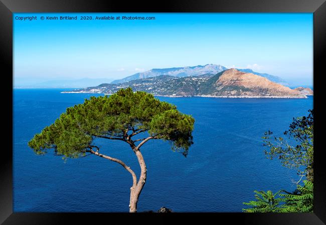 view from capri italy Framed Print by Kevin Britland