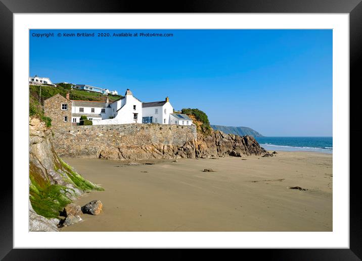 Gorran Haven Cornwall Framed Mounted Print by Kevin Britland