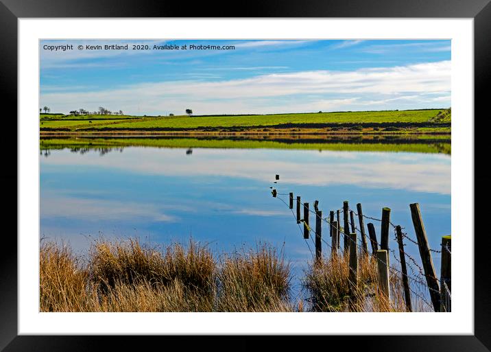 dozmary pool bodmin moor cornwall Framed Mounted Print by Kevin Britland