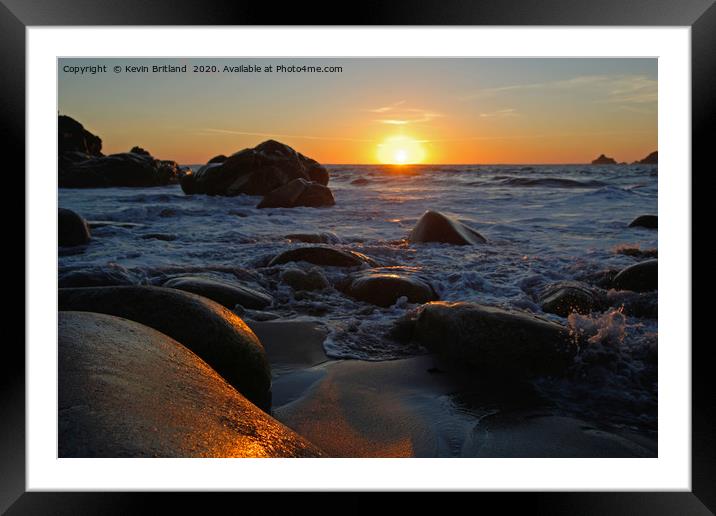 Coastal Sunset Cornwall Framed Mounted Print by Kevin Britland