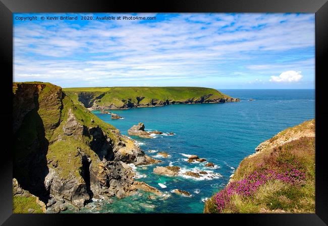 hells mouth cornwall Framed Print by Kevin Britland