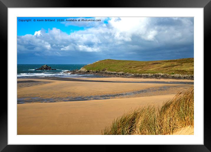 Crantock beach Cornwall Framed Mounted Print by Kevin Britland