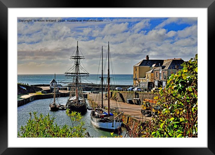 Charlestown Harbour Cornwall Framed Mounted Print by Kevin Britland