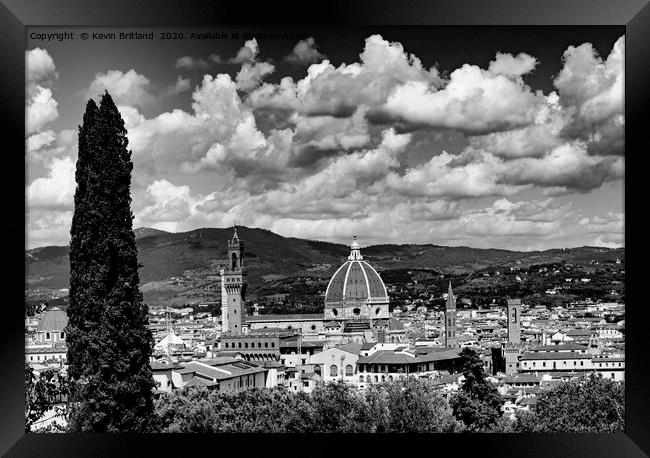 rooftops of florence italy Framed Print by Kevin Britland