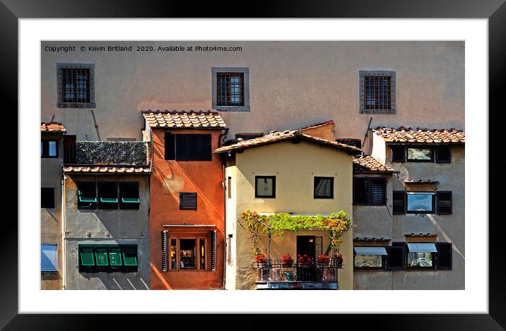 ponte vecchio florence Framed Mounted Print by Kevin Britland