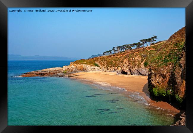 molunan beach cornwall Framed Print by Kevin Britland