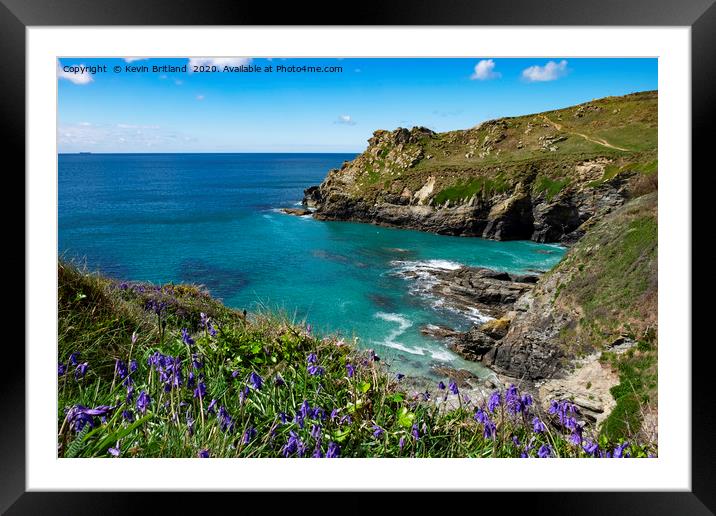 piskies cove cornwall Framed Mounted Print by Kevin Britland
