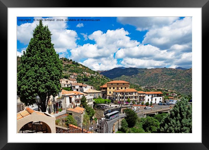 Savoca Sicily Framed Mounted Print by Kevin Britland