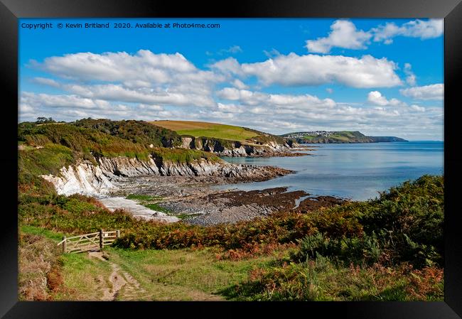polridmouth cove cornwall Framed Print by Kevin Britland