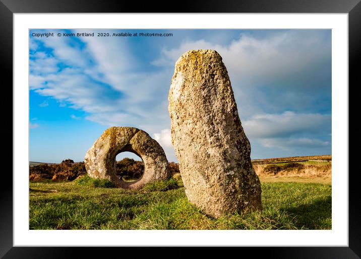 Men an Tol Cornwall Framed Mounted Print by Kevin Britland